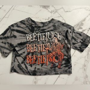 Short sleeve crop top beetle juice shirt